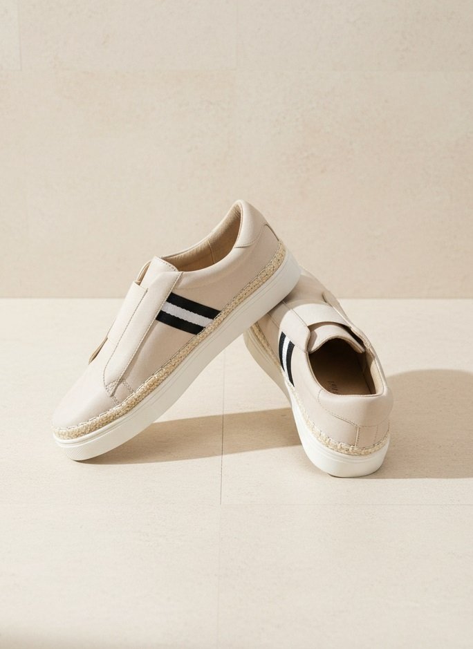 Zapatillas con plataforma Hueso - Imagen 4