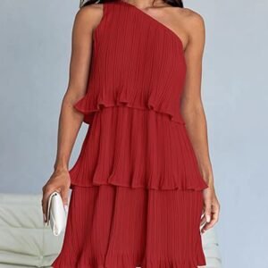 Vestido con dobladillo retazos en capas