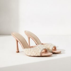 tacón stiletto perlas