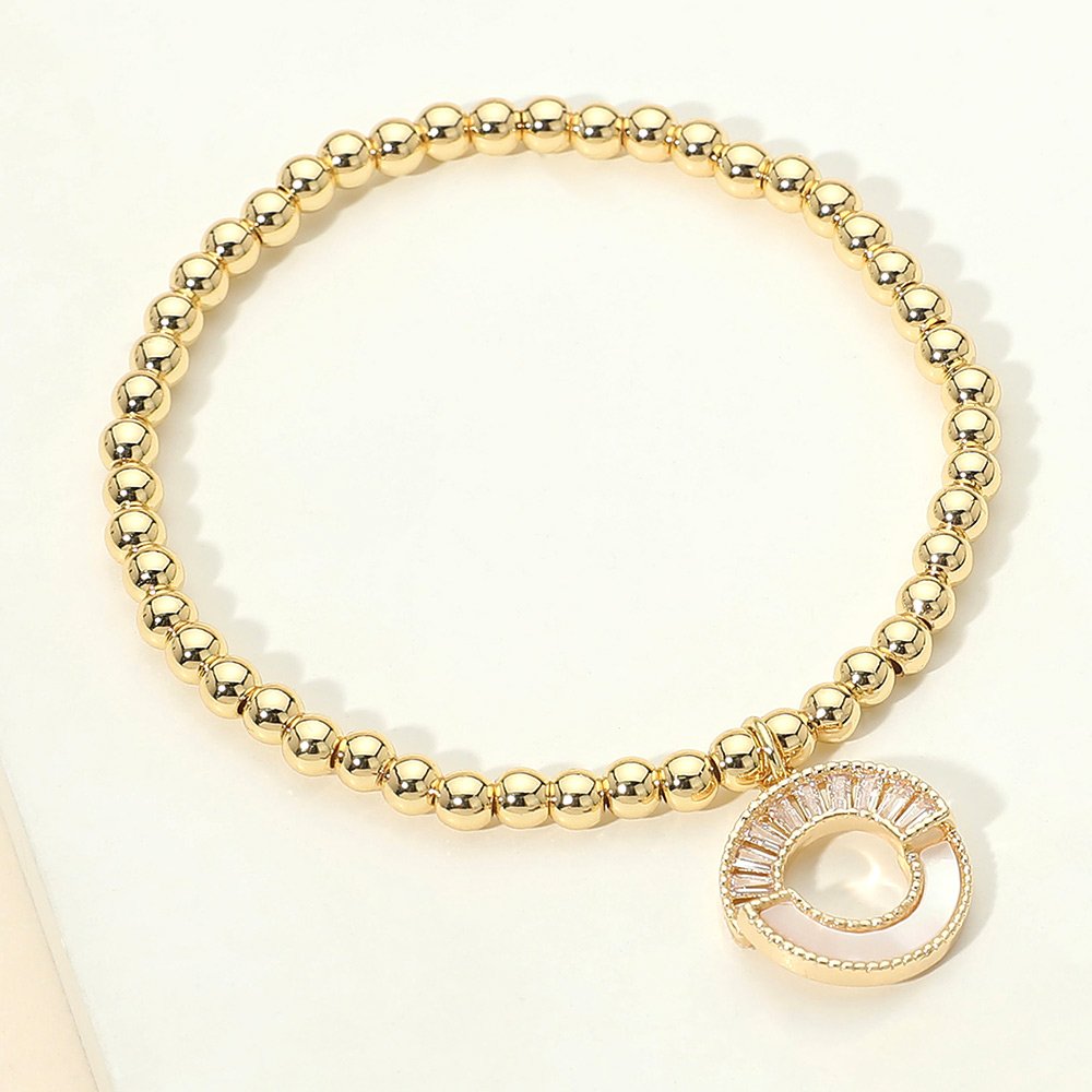 Pulsera con circonitas cubicas y nacar