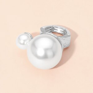Anillo doble perlas
