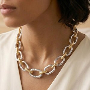 Collar eslabones metal grueso