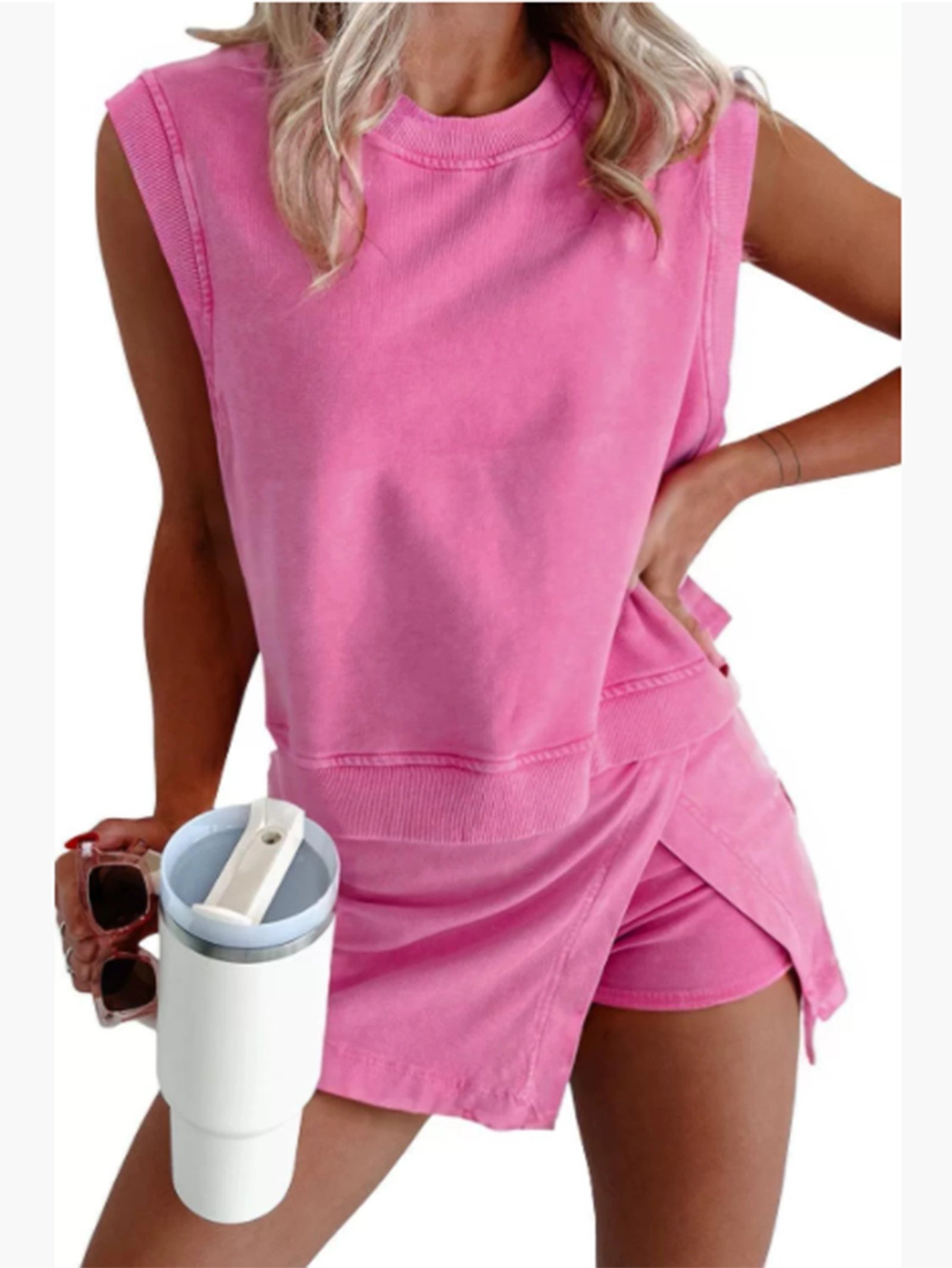 Conjunto top sin mangas y falda corta - Imagen 4