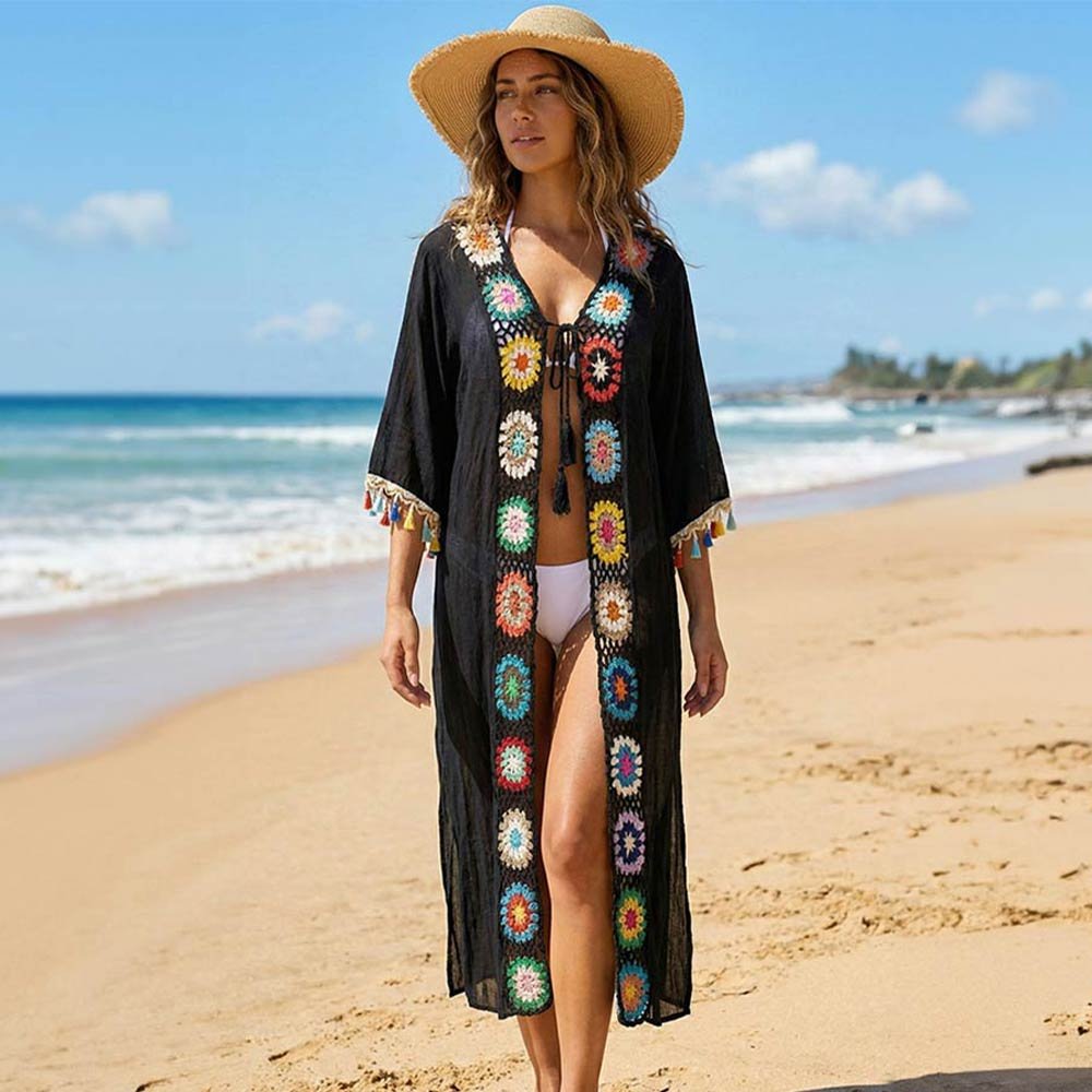 Vestido playero con encaje - Imagen 3