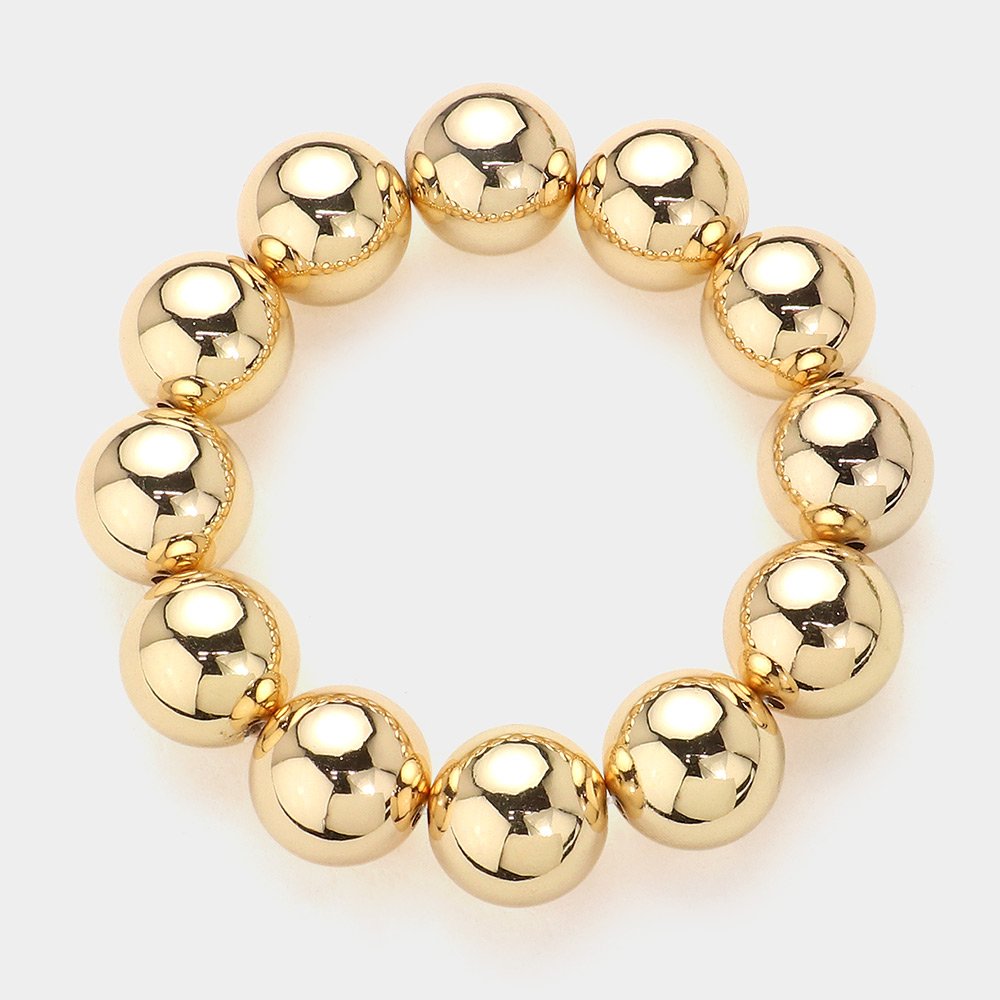 Pulsera elastica con cuentas de metal - Imagen 3