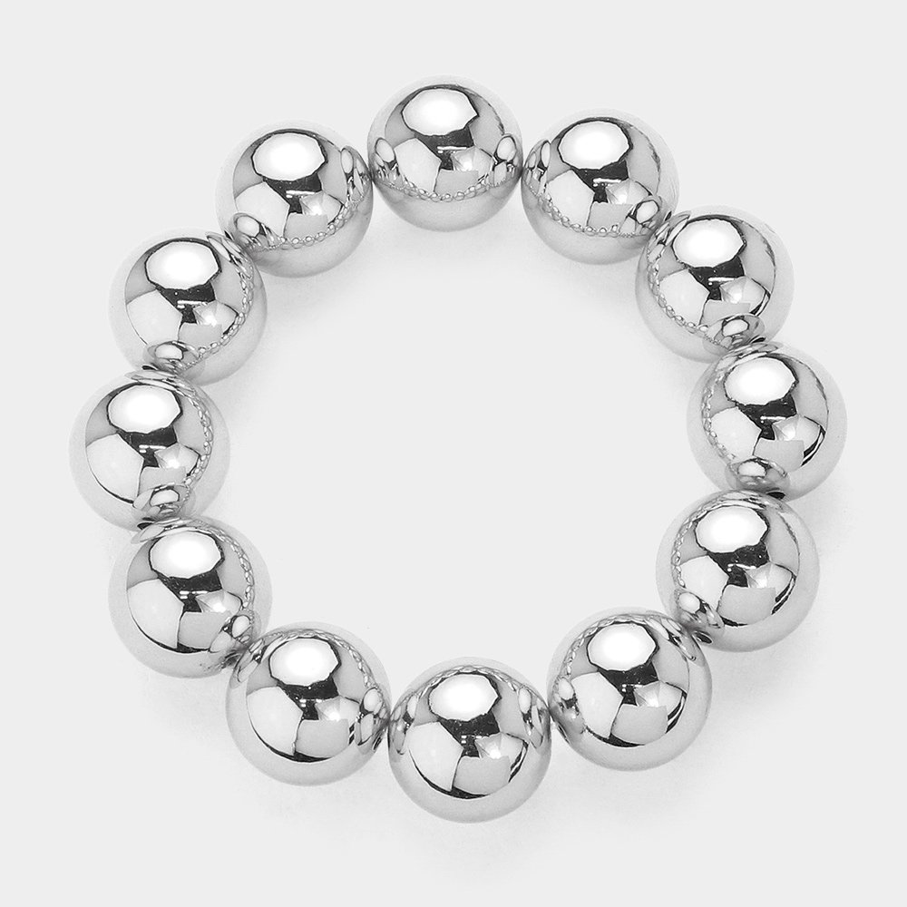 Pulsera elastica con cuentas de metal - Imagen 4