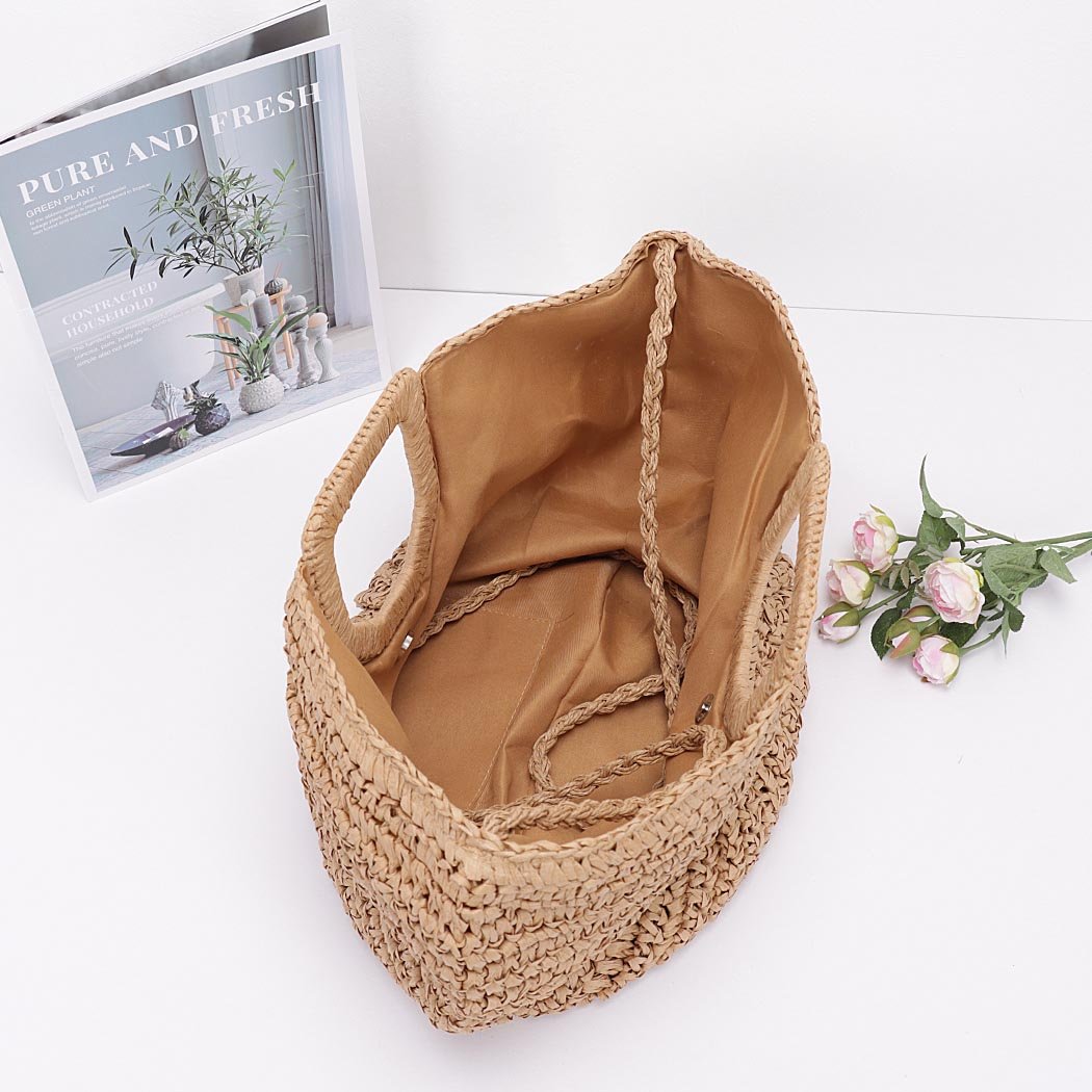 Bolso con asa de paja sintética - Imagen 4