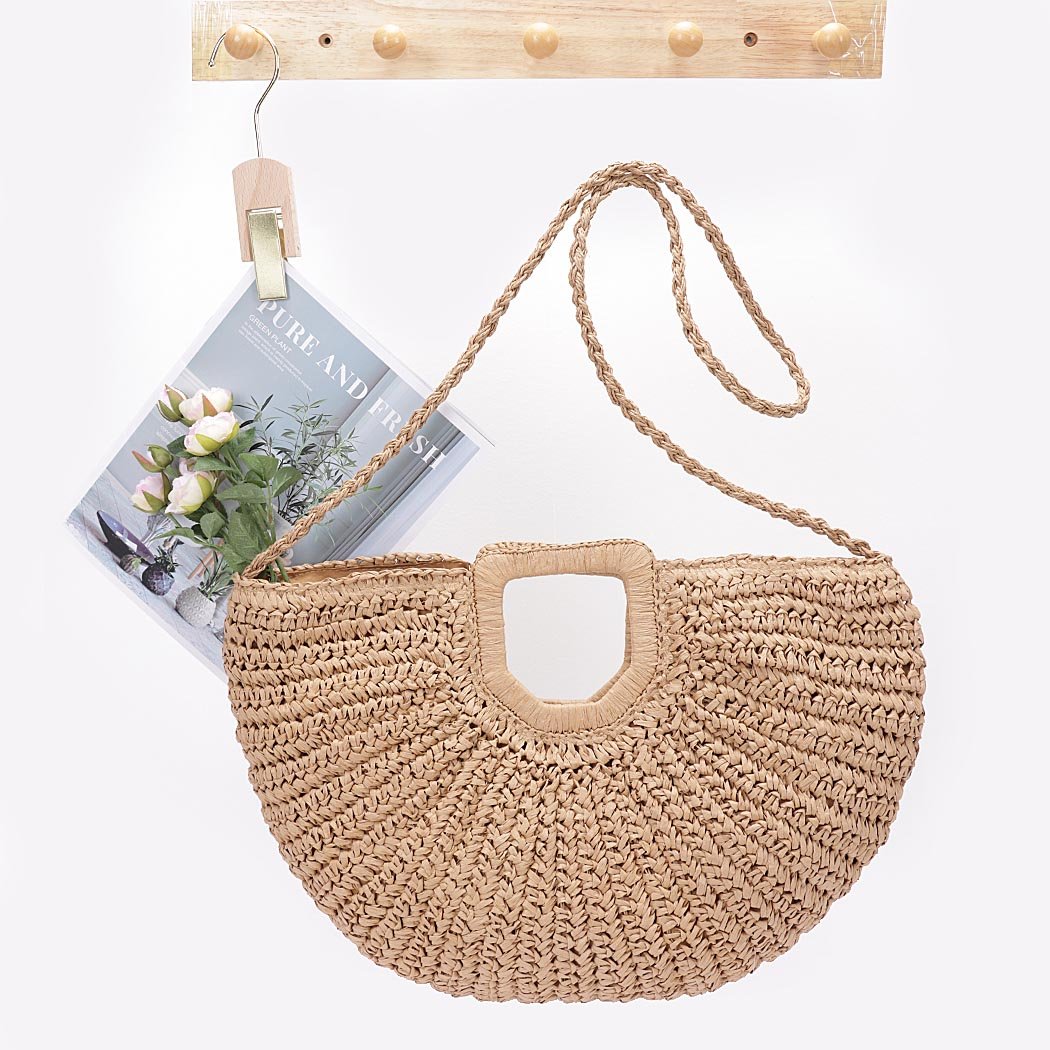 Bolso con asa de paja sintética - Imagen 3
