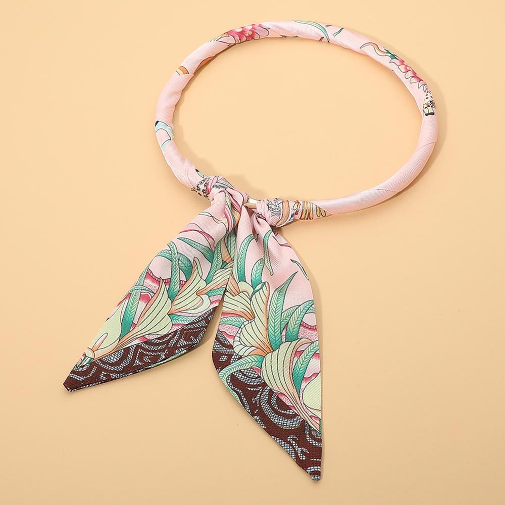 Bufanda tela floral y collar magnético - Imagen 2