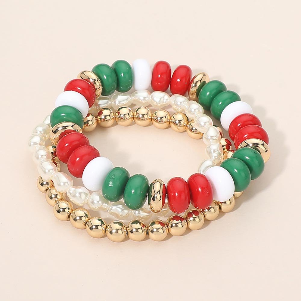 3PCS - Pulseras planas de resina