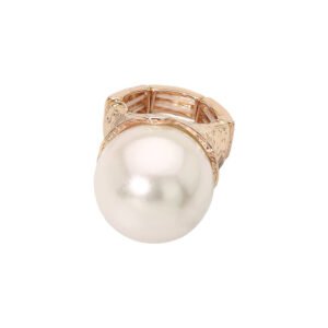 Anillo elástico detalle de perla