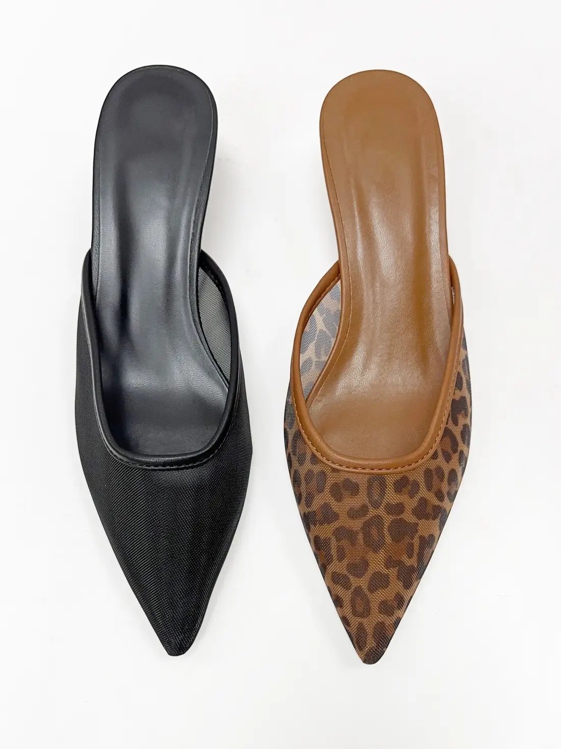 Zapato con tacón punta puntiaguda