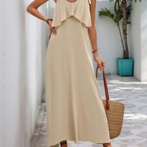 Vestido de tirantes sin mangas.