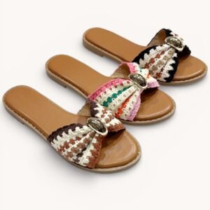 Sandalias de crochet tejid0