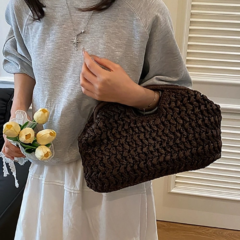 Bolsa paja tejida - Imagen 4