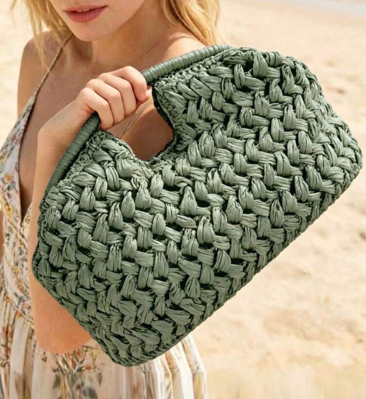 Bolsa paja tejida - Imagen 7
