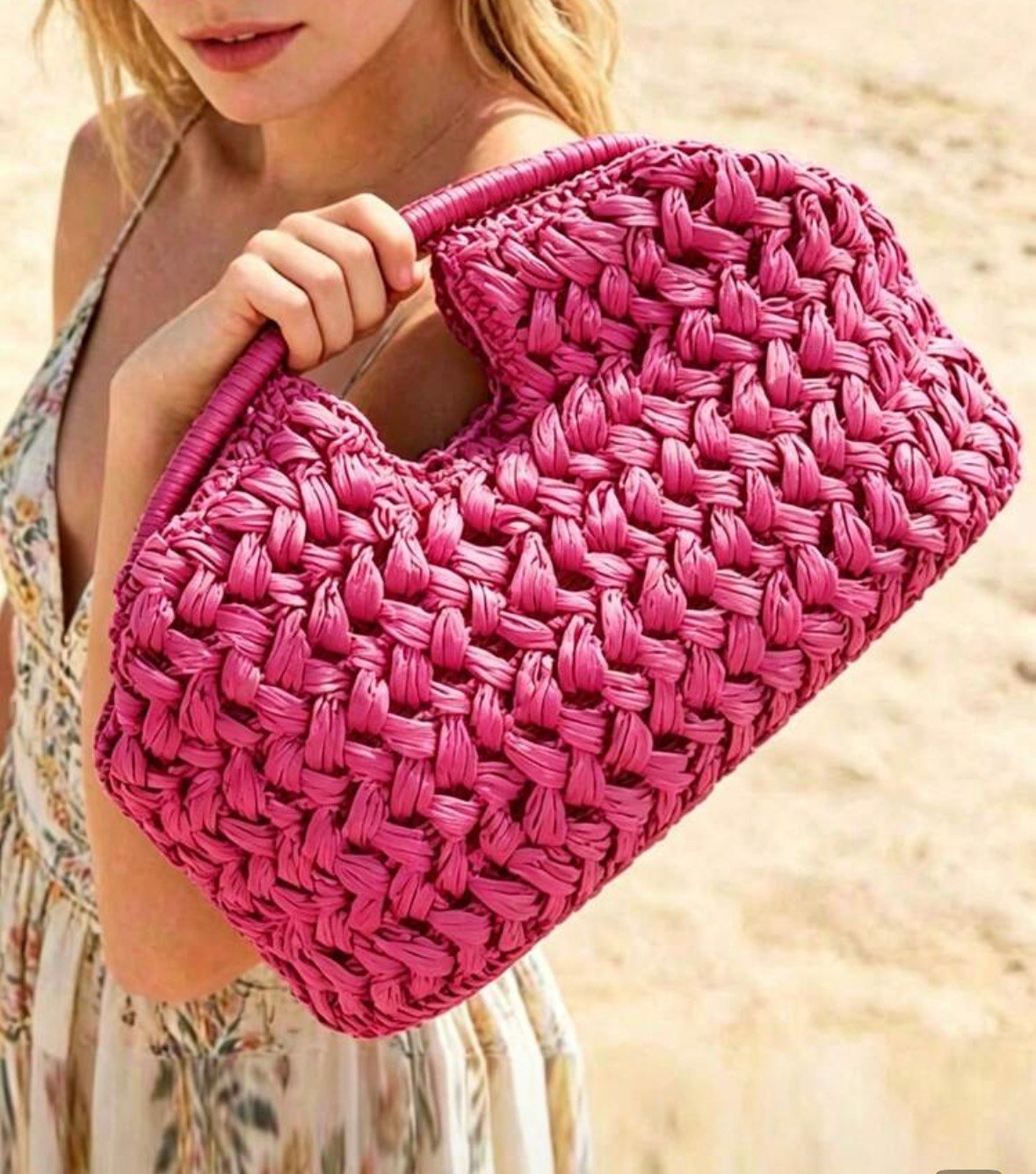 Bolsa paja tejida - Imagen 8
