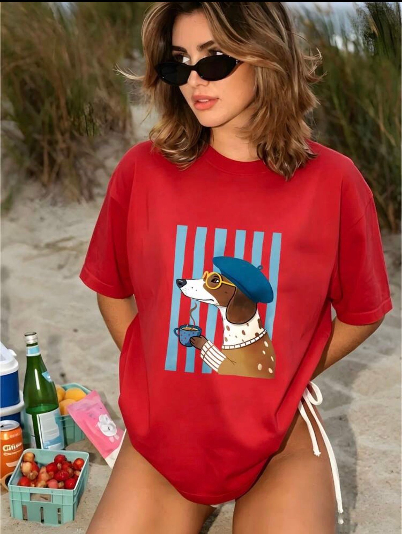 Franela estampado de boina de perro - Imagen 2