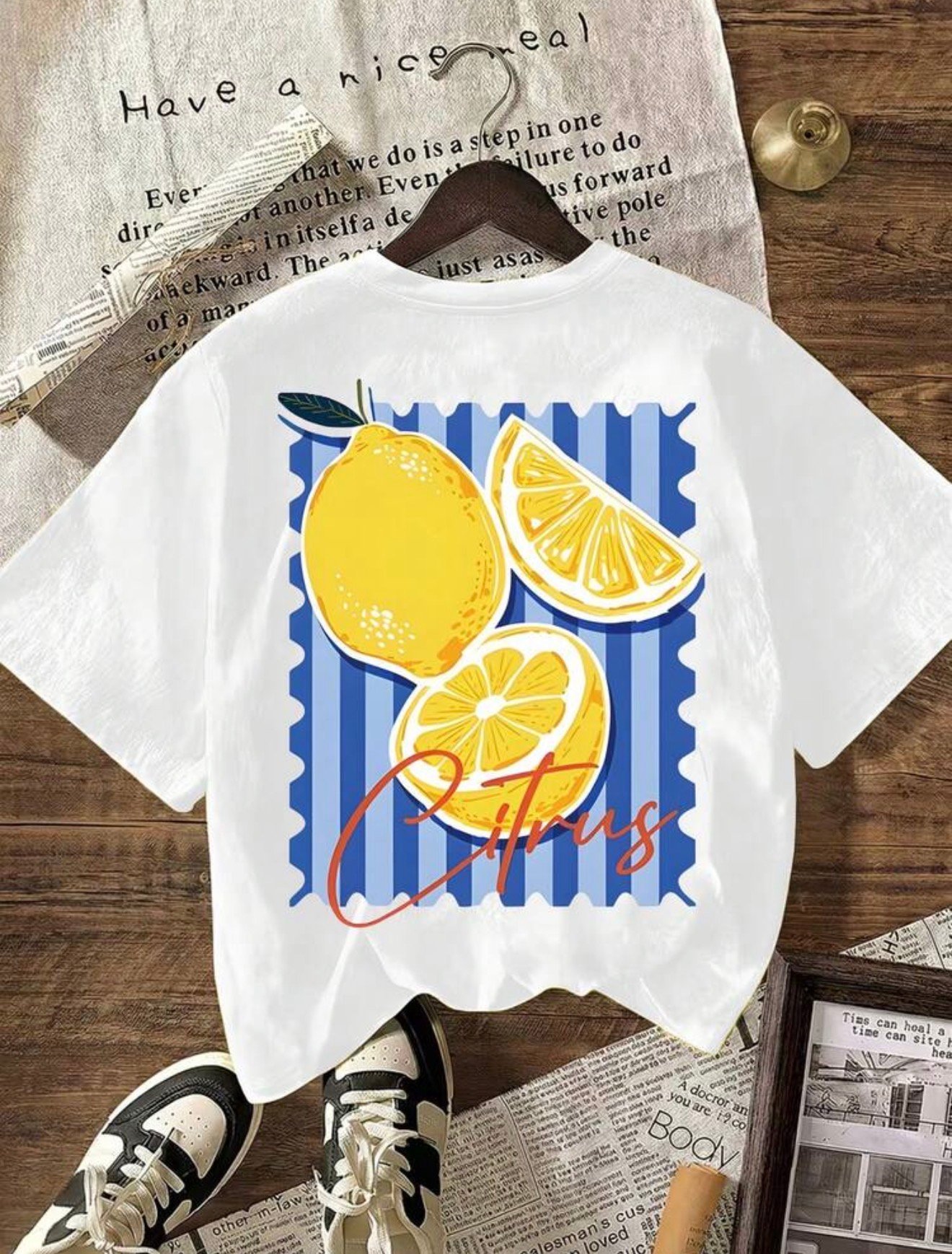 Franela estampado de limón - Imagen 4