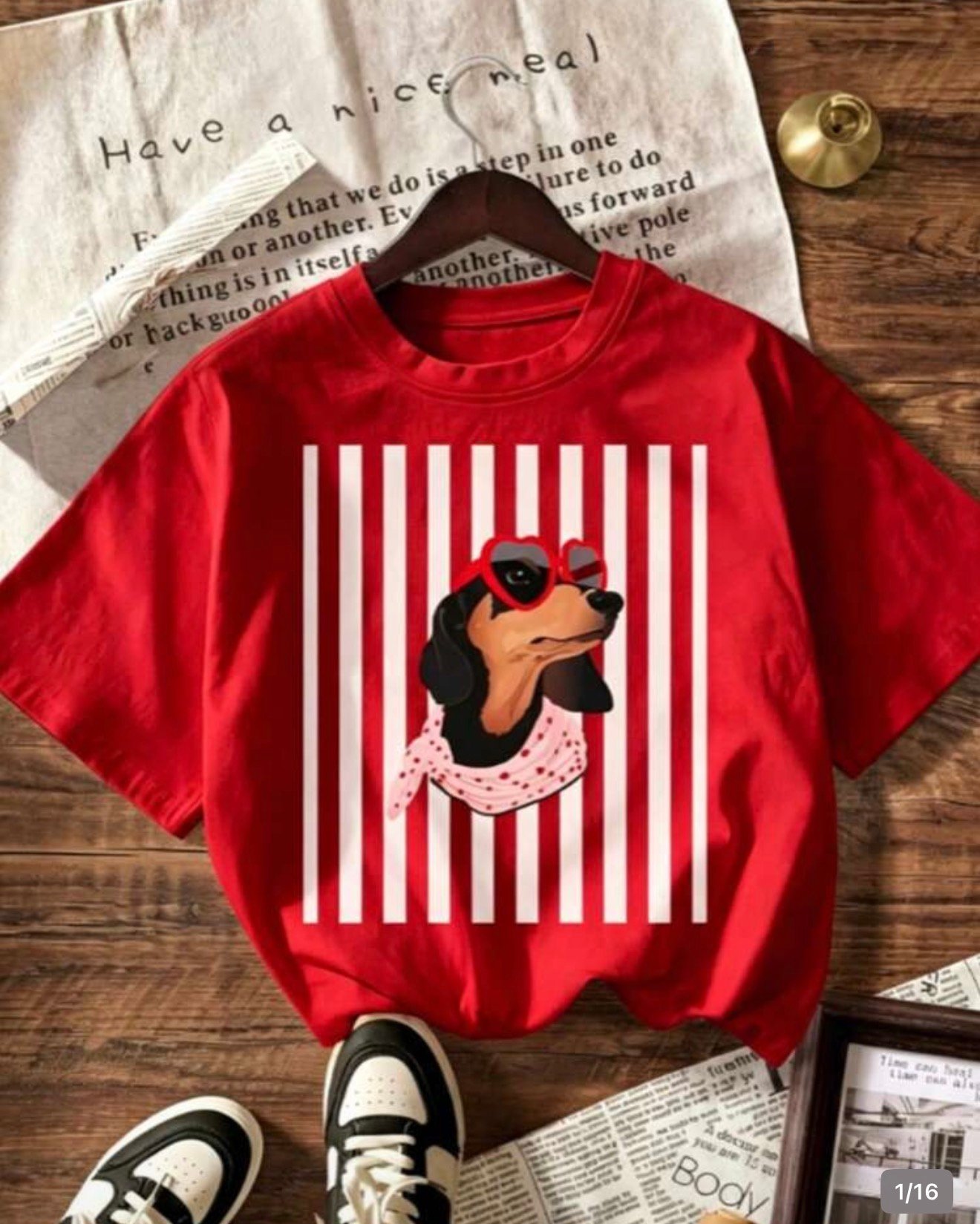 Franelas con estampado de perro salchicha - Imagen 6