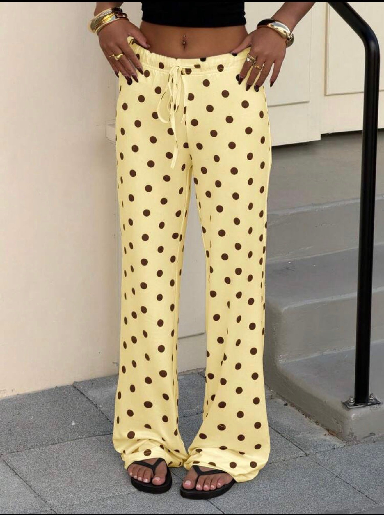 Pantalones estampado de lunares