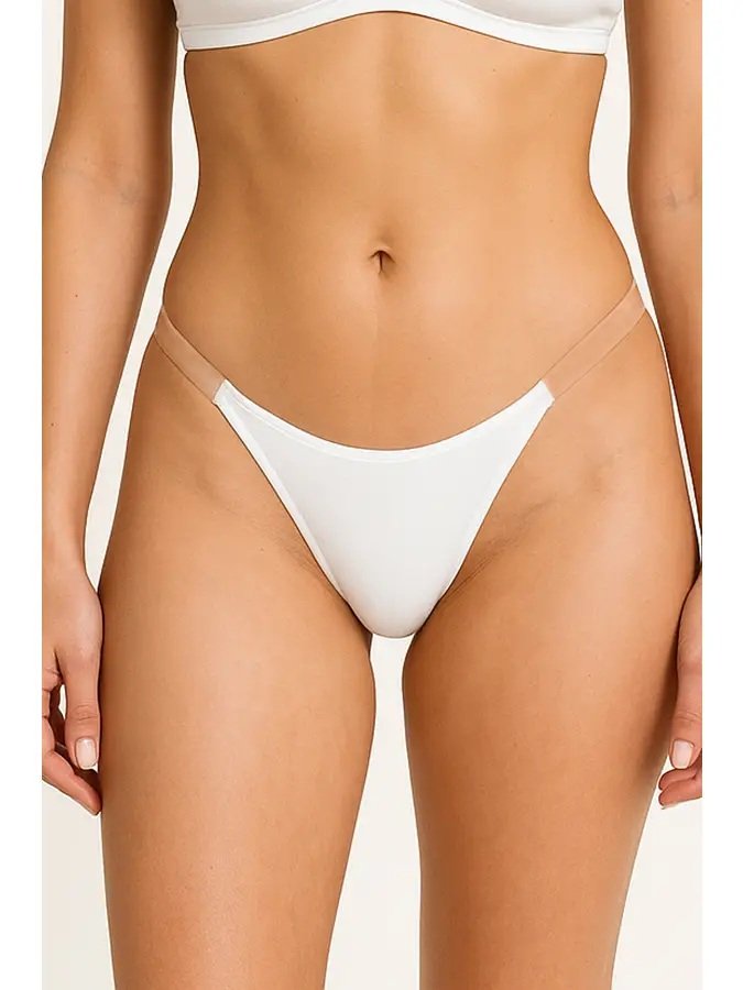 6 /tanga tiras laterales transparentes