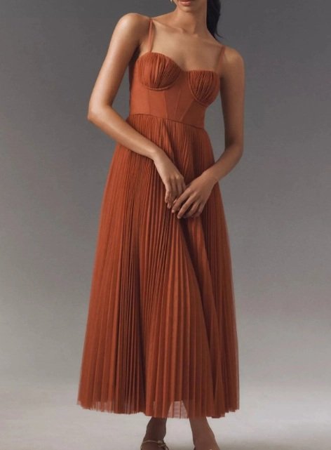Vestido cóctel con pliegues - Imagen 6
