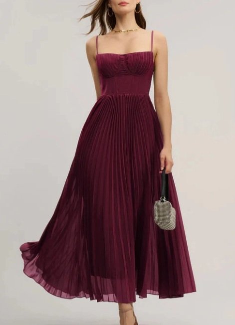 Vestido cóctel con pliegues - Imagen 5