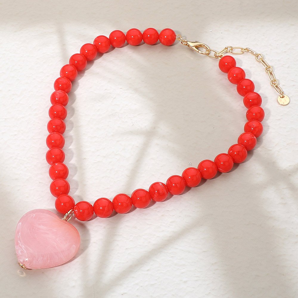Collar corazón de resina - Imagen 2