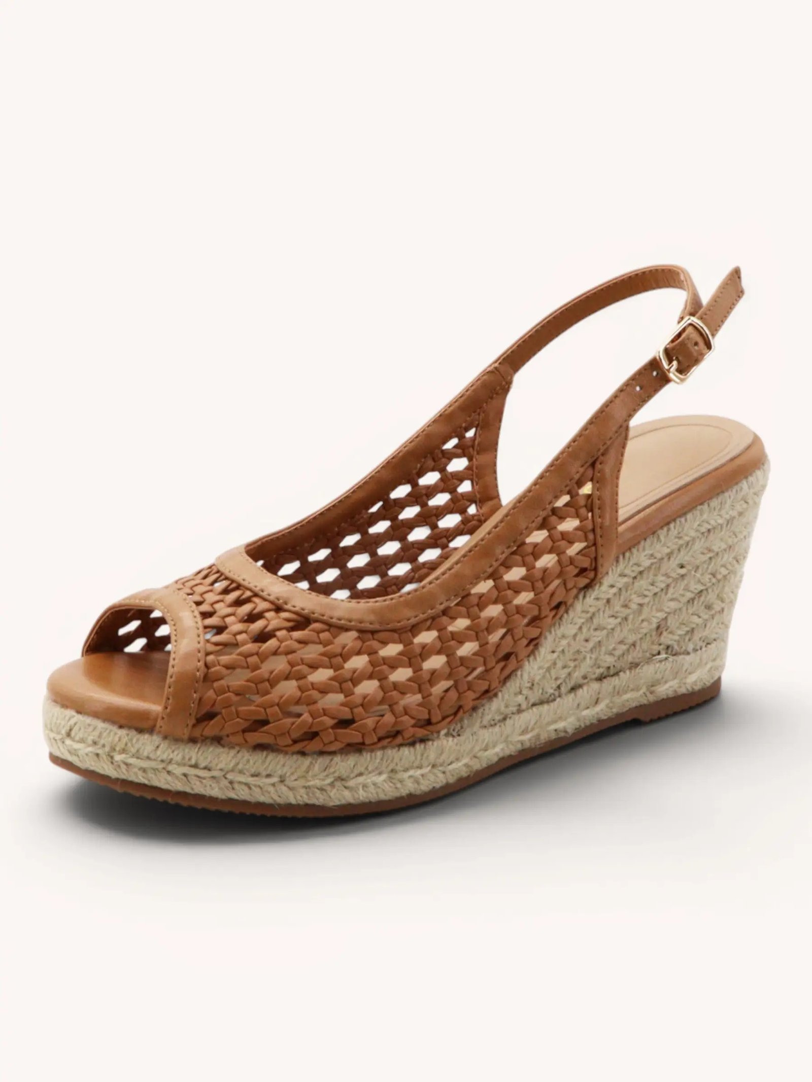Sandalias cuña tejidas - Imagen 2