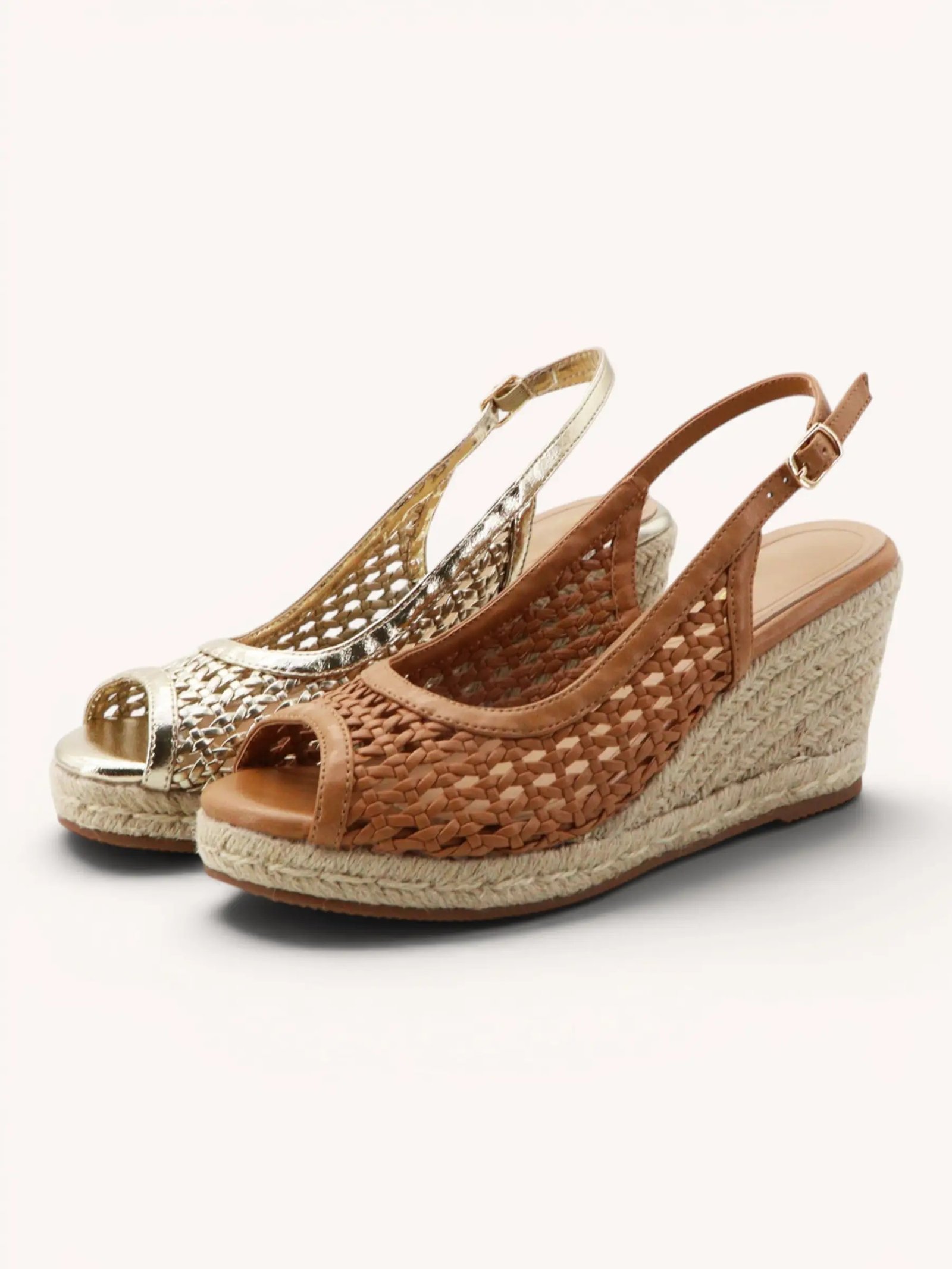 Sandalias cuña tejidas - Imagen 3