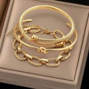Set pulseras A/inoxidable