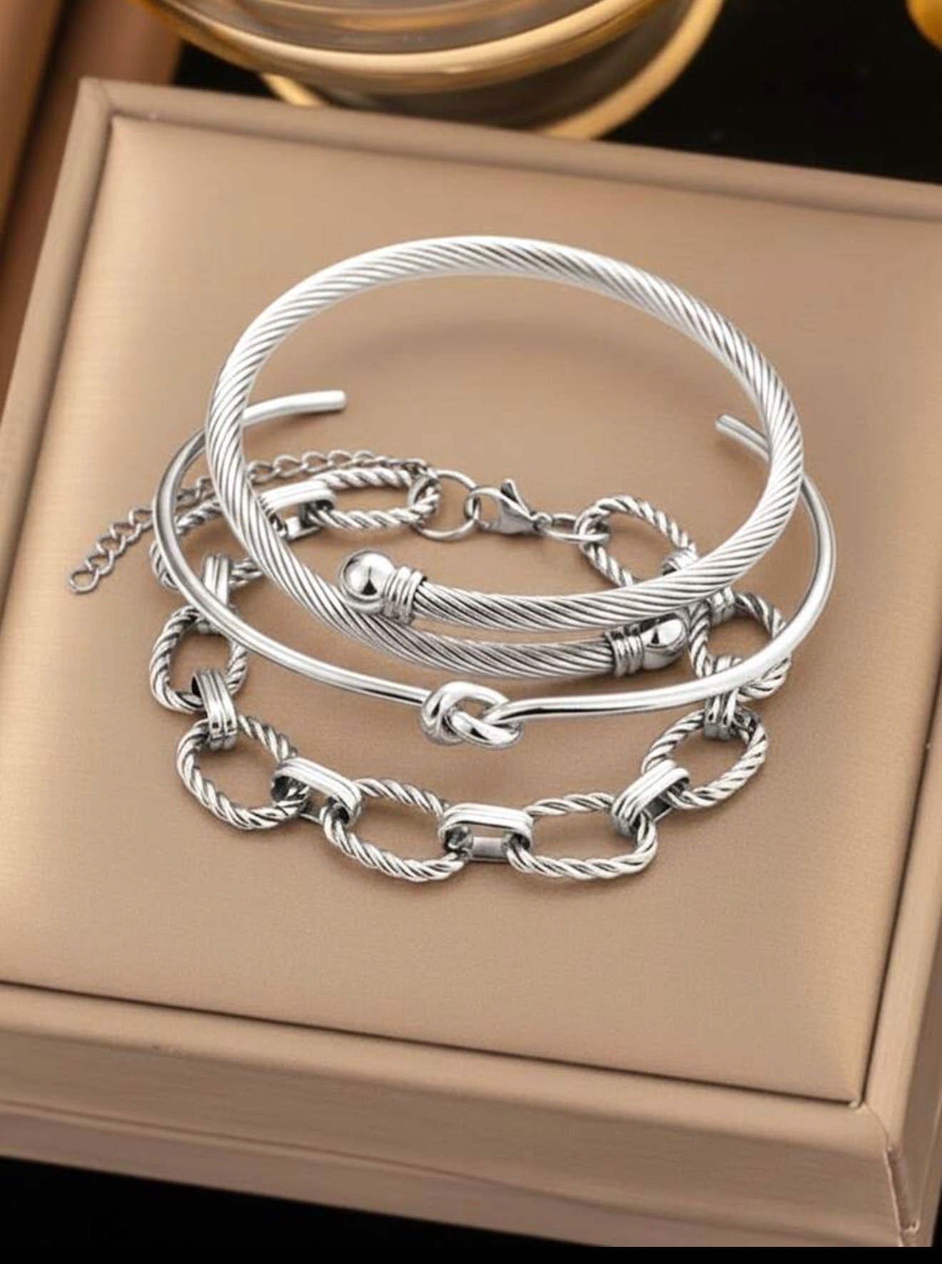 Set pulseras A/inoxidable - Imagen 2