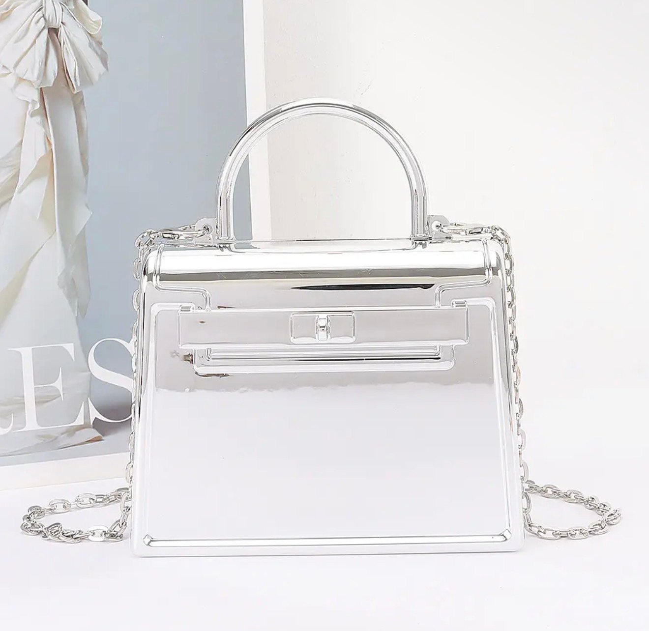 Mini bolso acrílico metálico - Imagen 5