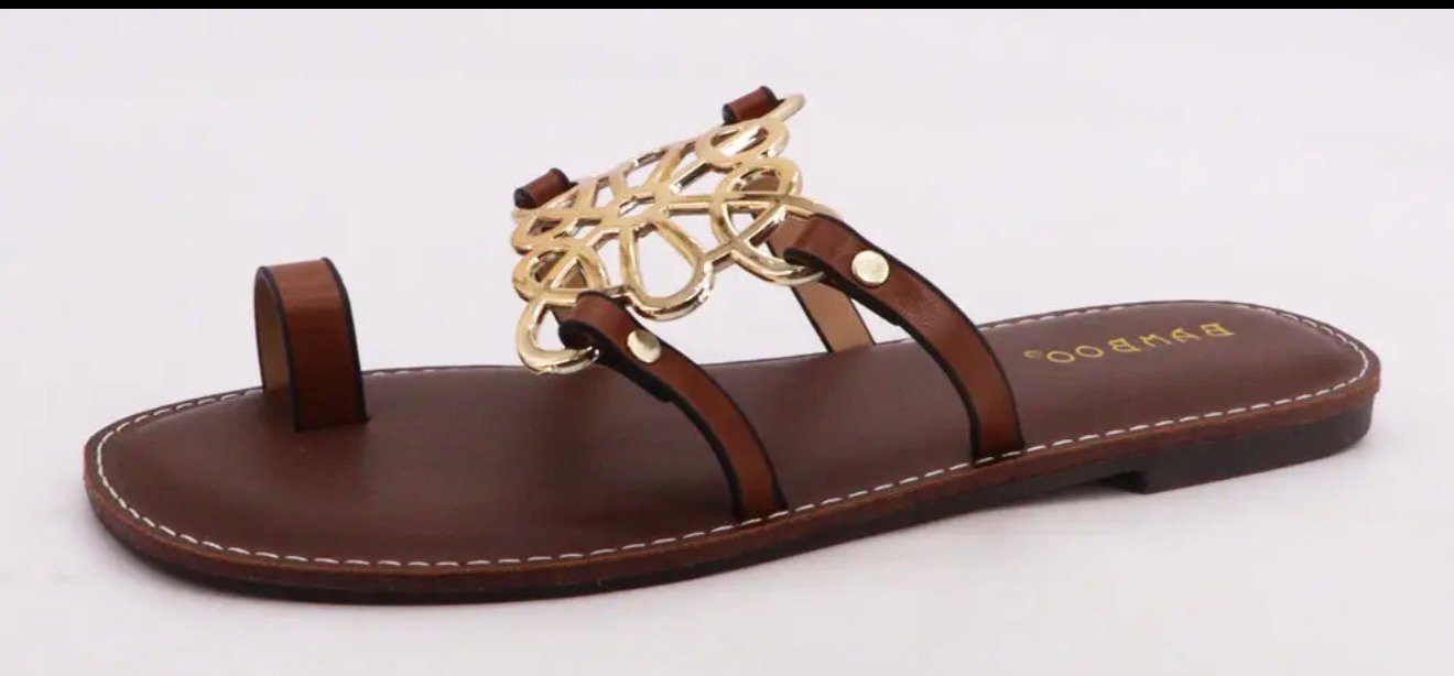 Sandalias Planas de Metal - Imagen 2