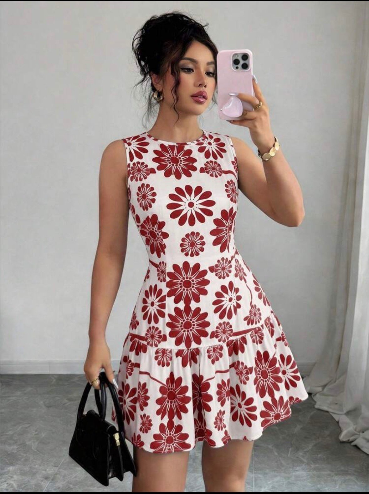 Vestido boho con estampado floral