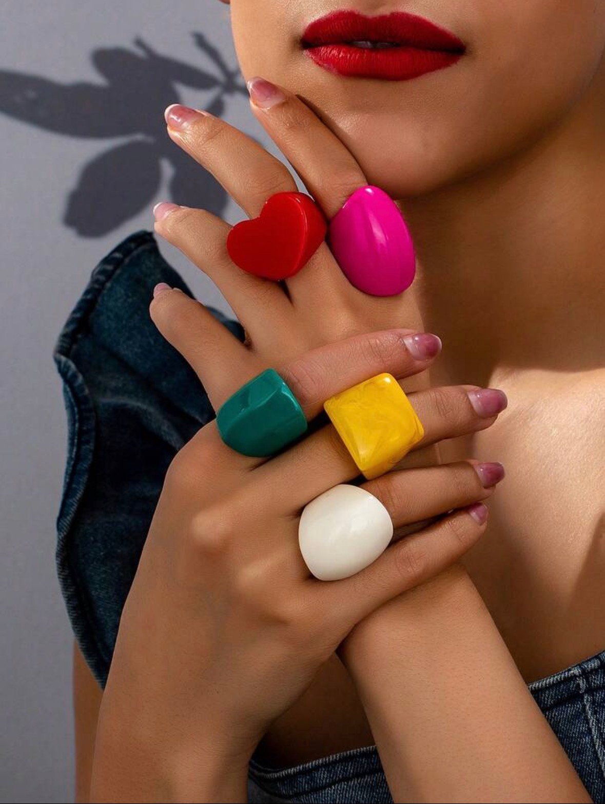 5 set anillos resina - Imagen 3