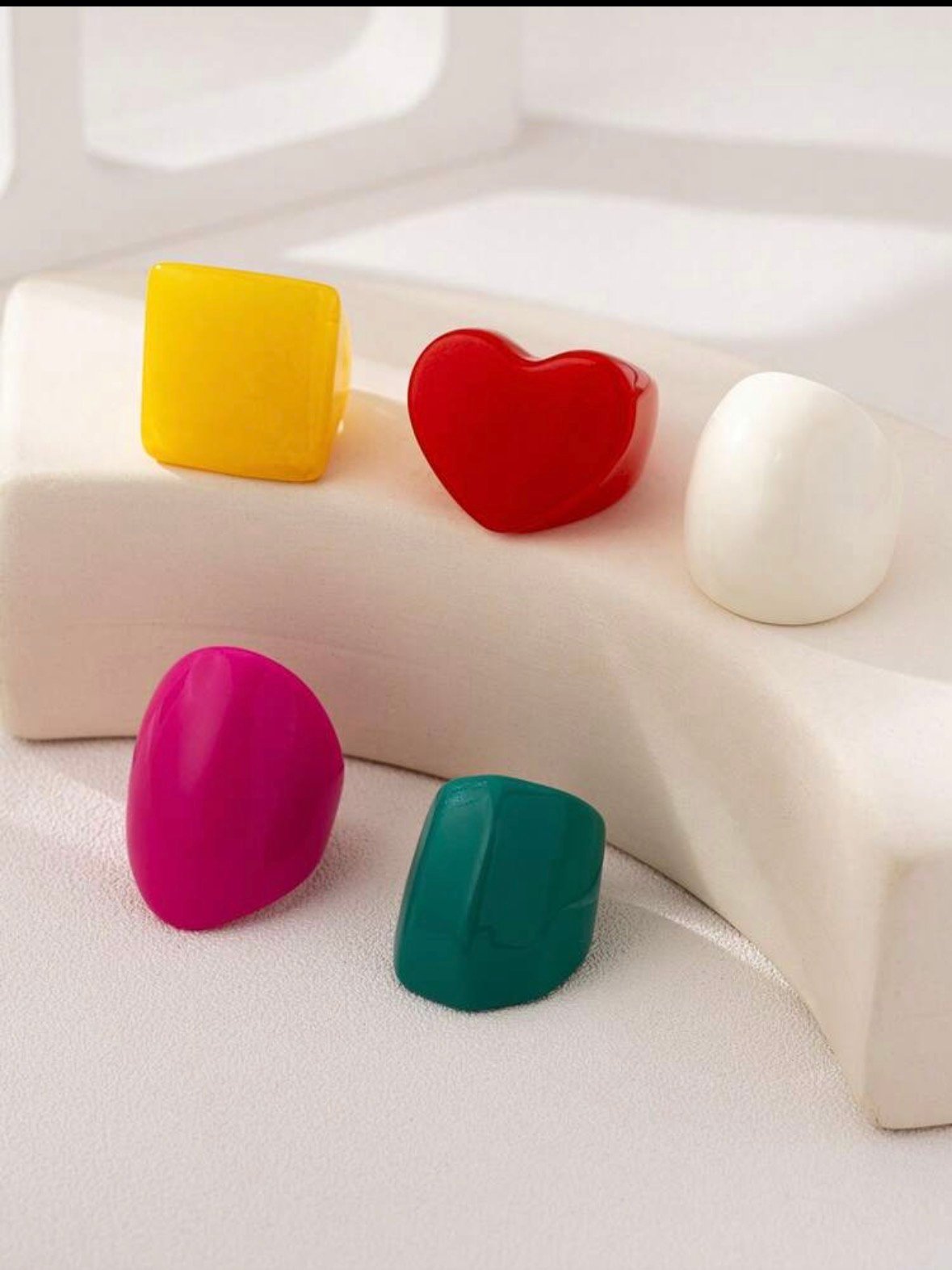 5 set anillos resina - Imagen 2
