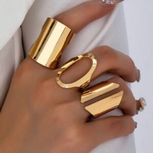 3 Anillos Geométrico Retro