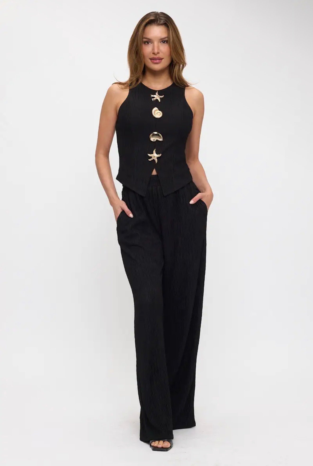 6 Pzas-Conjunto top/ pantalones
