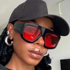 Gafas pilot lentes rojas