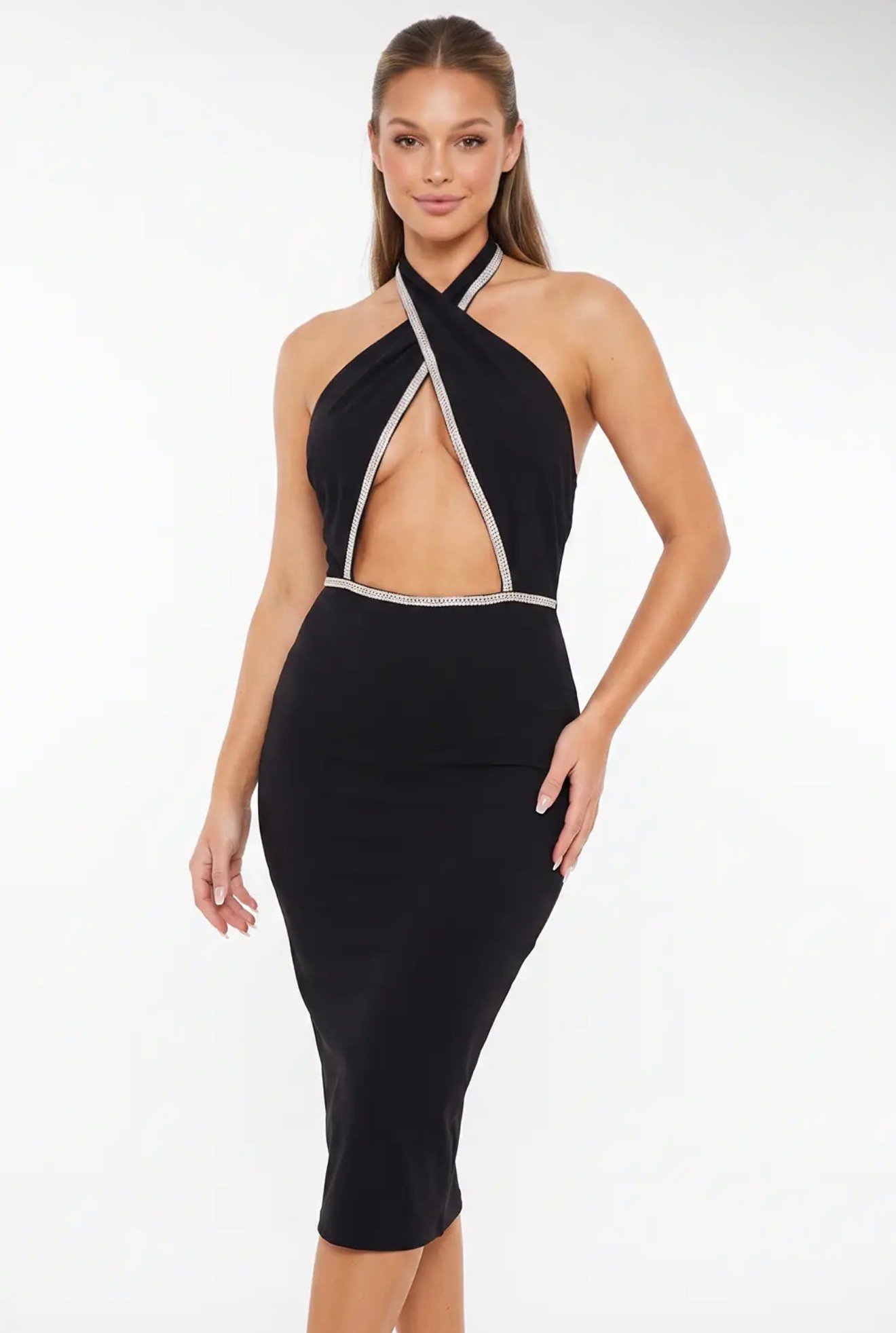 6 Pzas Vestido midi halter