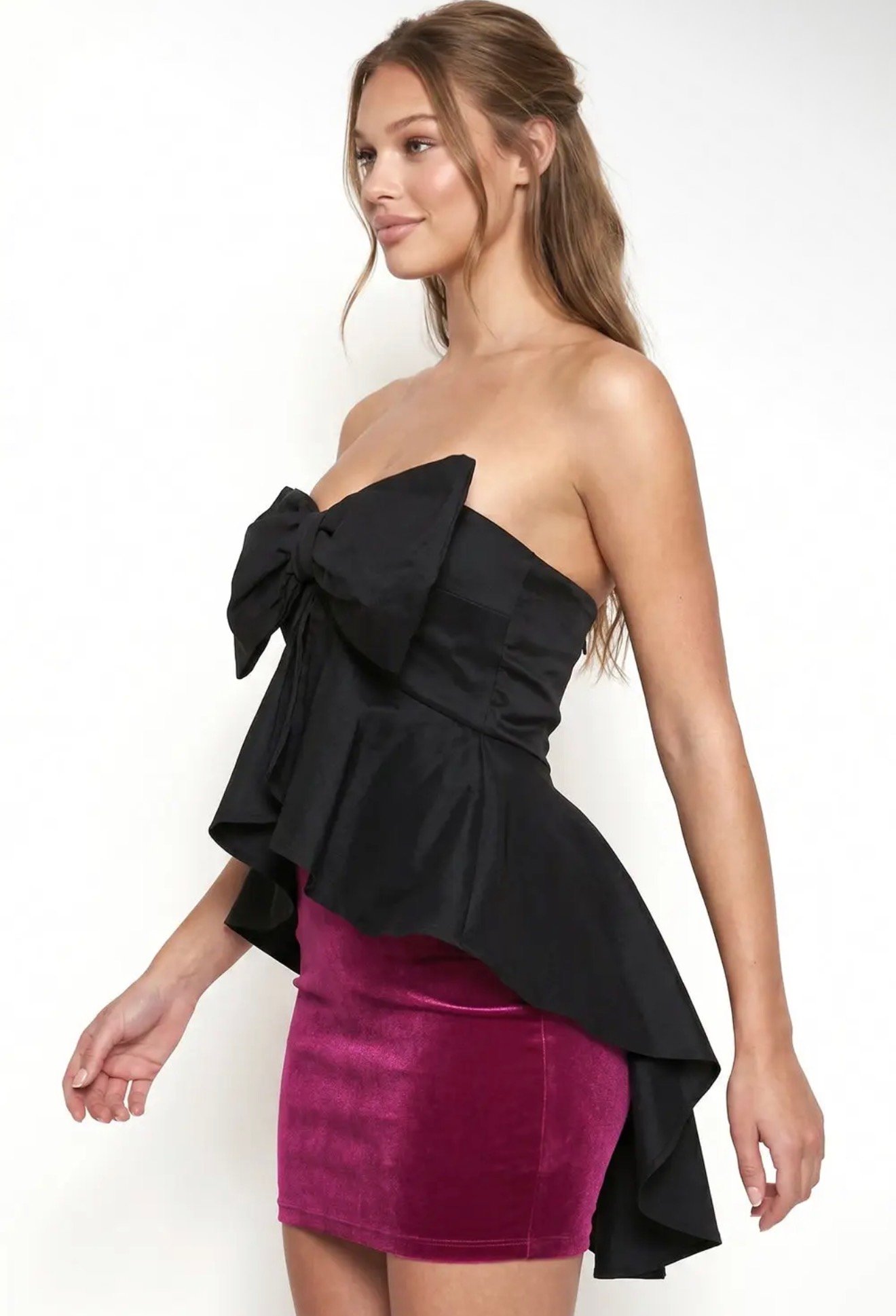 6 Pzas Vestido mini hi‑low - Imagen 2