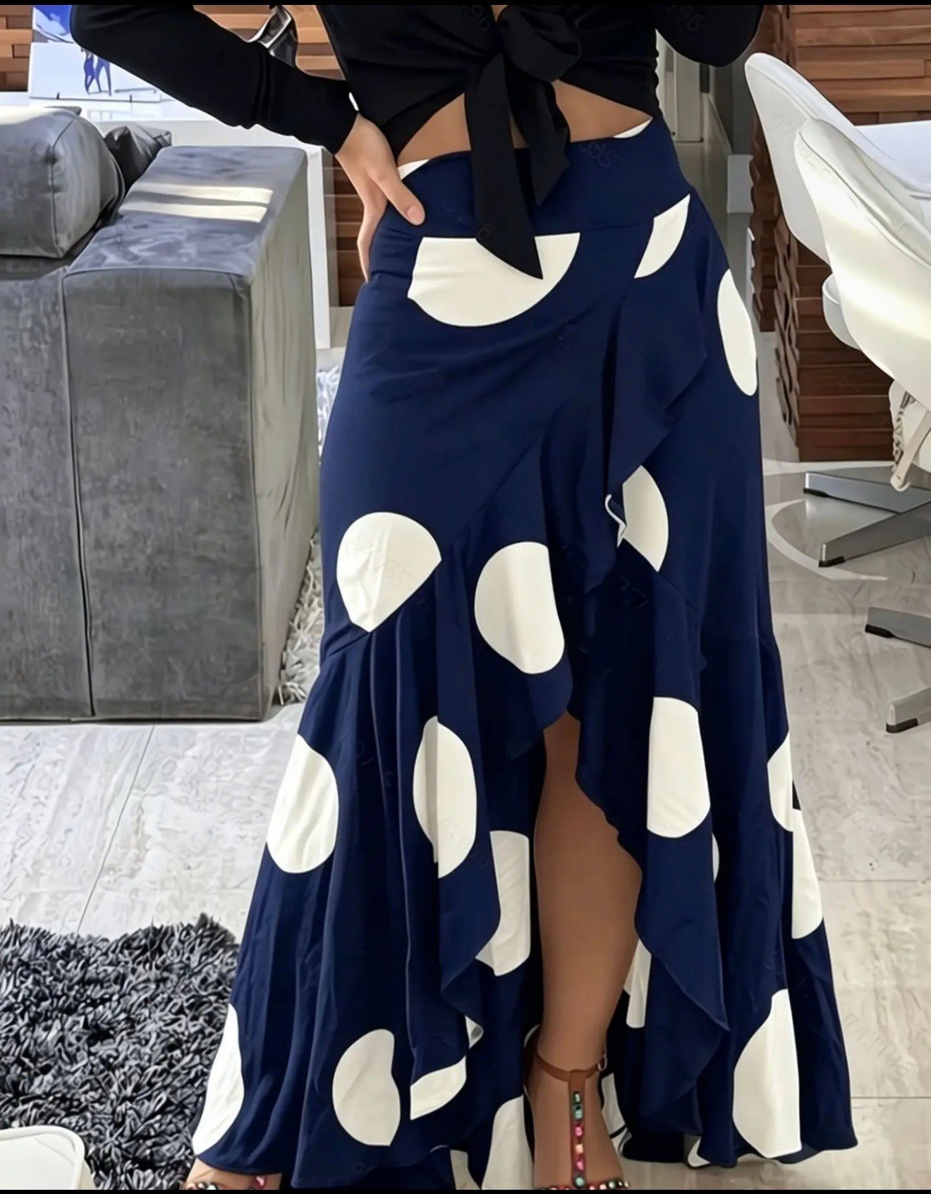 Elegante falda lunares - Imagen 7