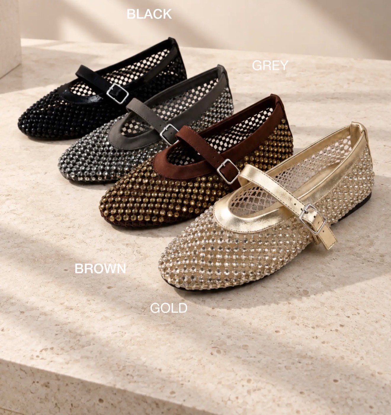 Bailarinas Mary Jane con strass
