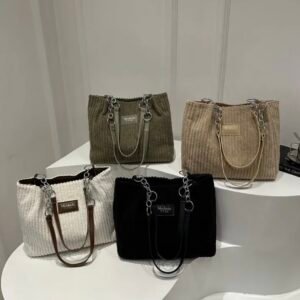 Bolso tote de pana