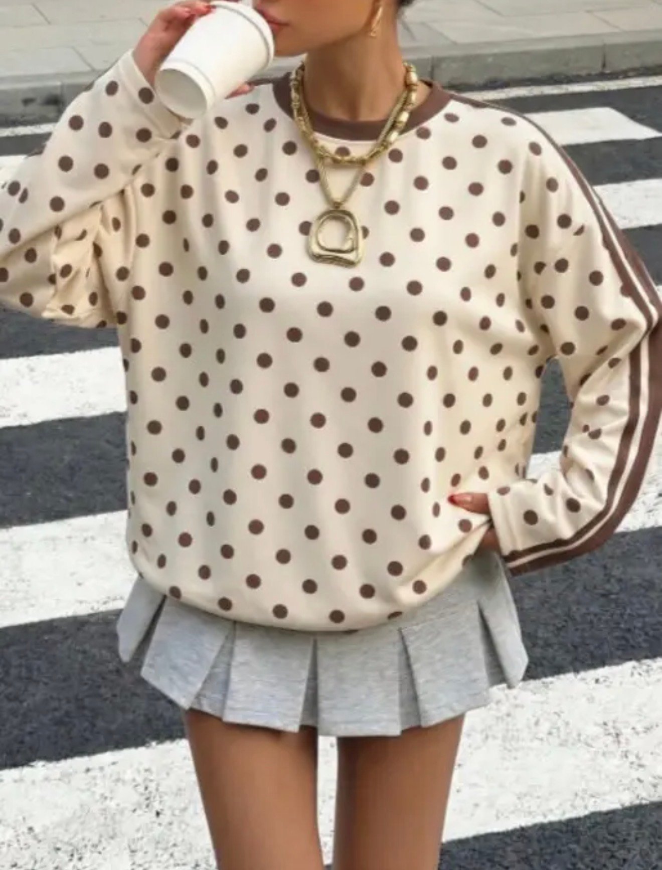 Camiseta estampado lunares - Imagen 3