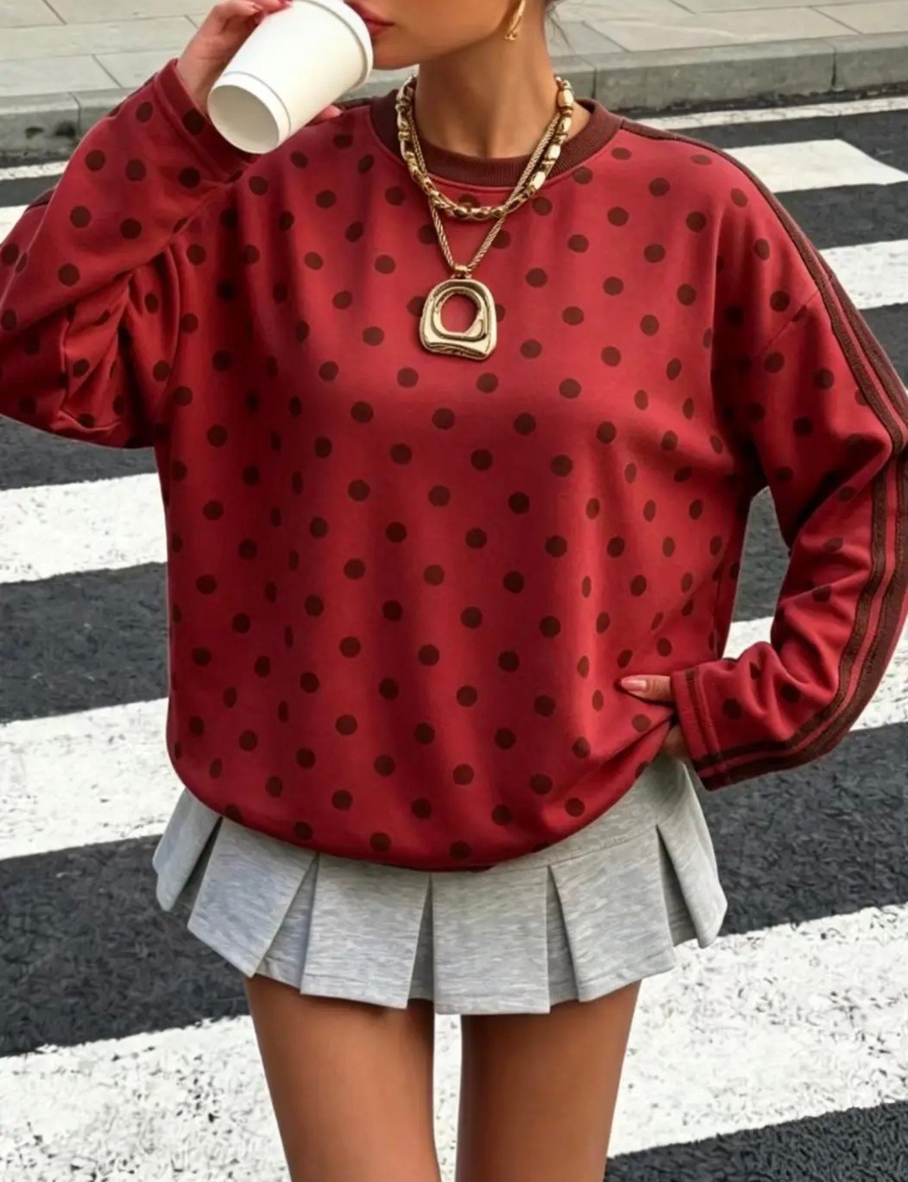 Camiseta estampado lunares - Imagen 2