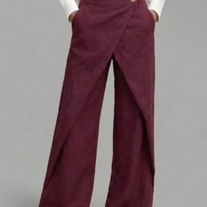 Pantalones palazzo lino