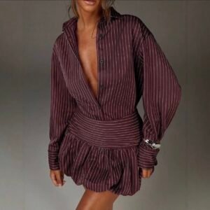 Conjunto minifalda abullonada